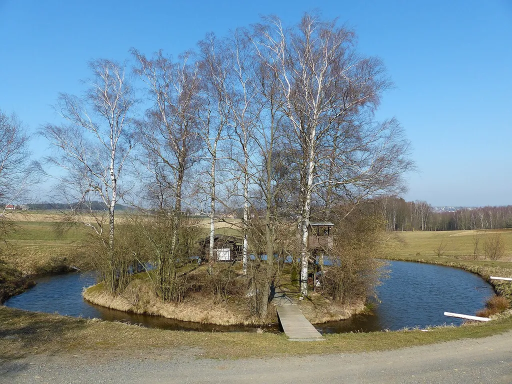 Ansicht des Turmhügels in Autengrün