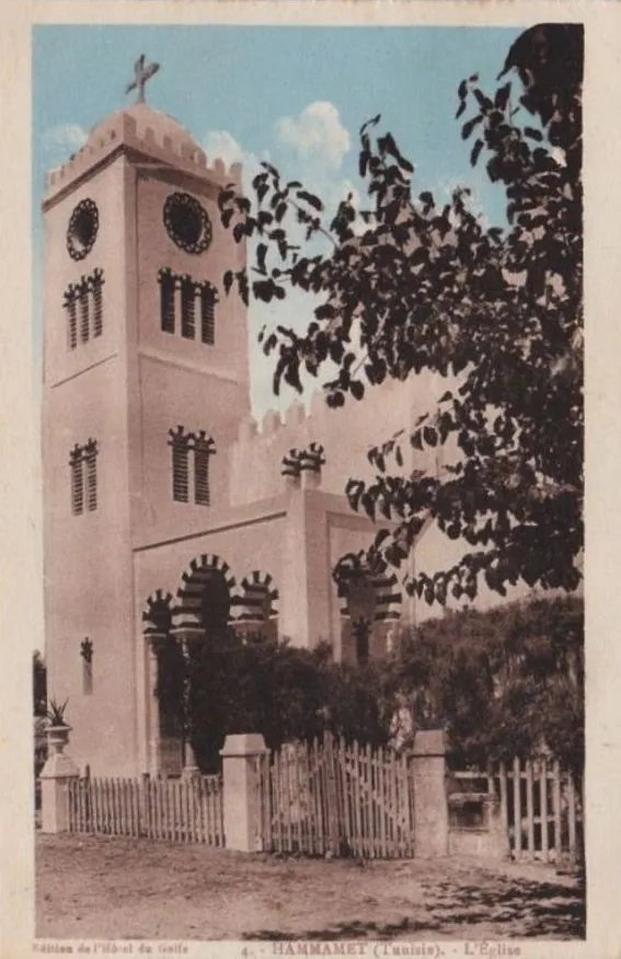 Église de Hammamet en Tunisie dans les années 1930