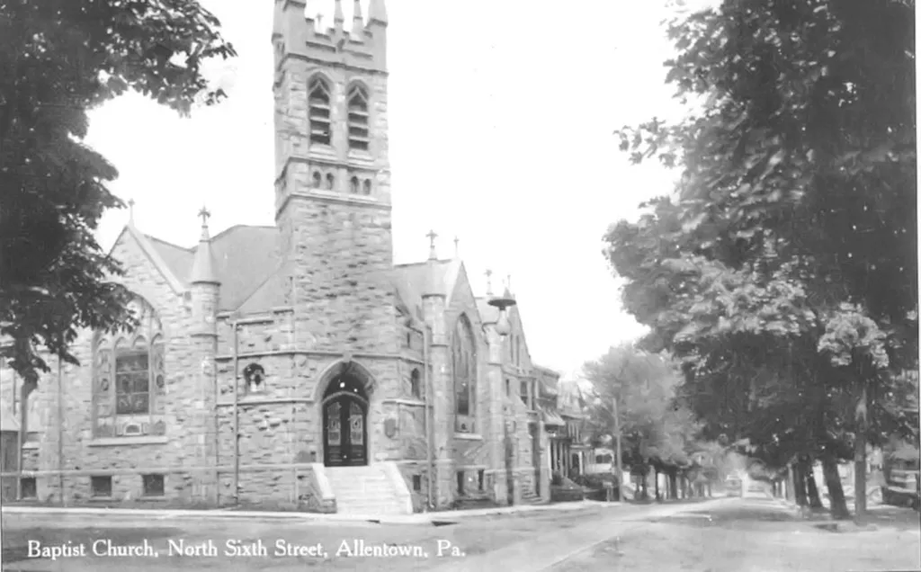 Postcard of First Baptist Church, Allentown, Pennsylvania