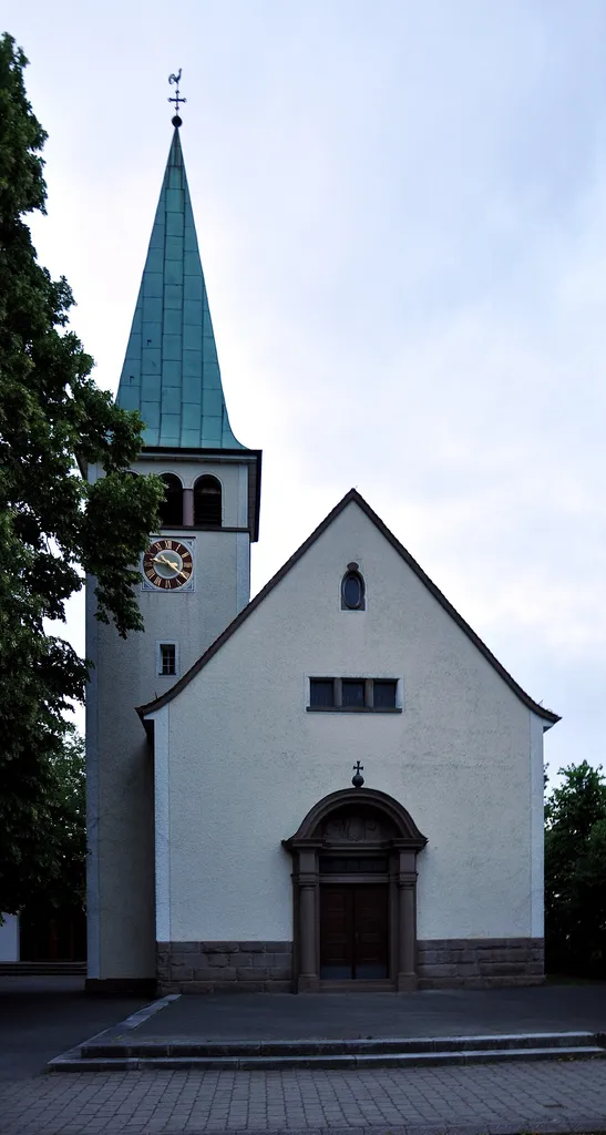 Langenargen, Ev. Friedenskirche, Fassade (Bild schlechter Qualität zu Informationszwecken, wird bei Gelegenheit mit besserem Bild der Kirche überschrieben)