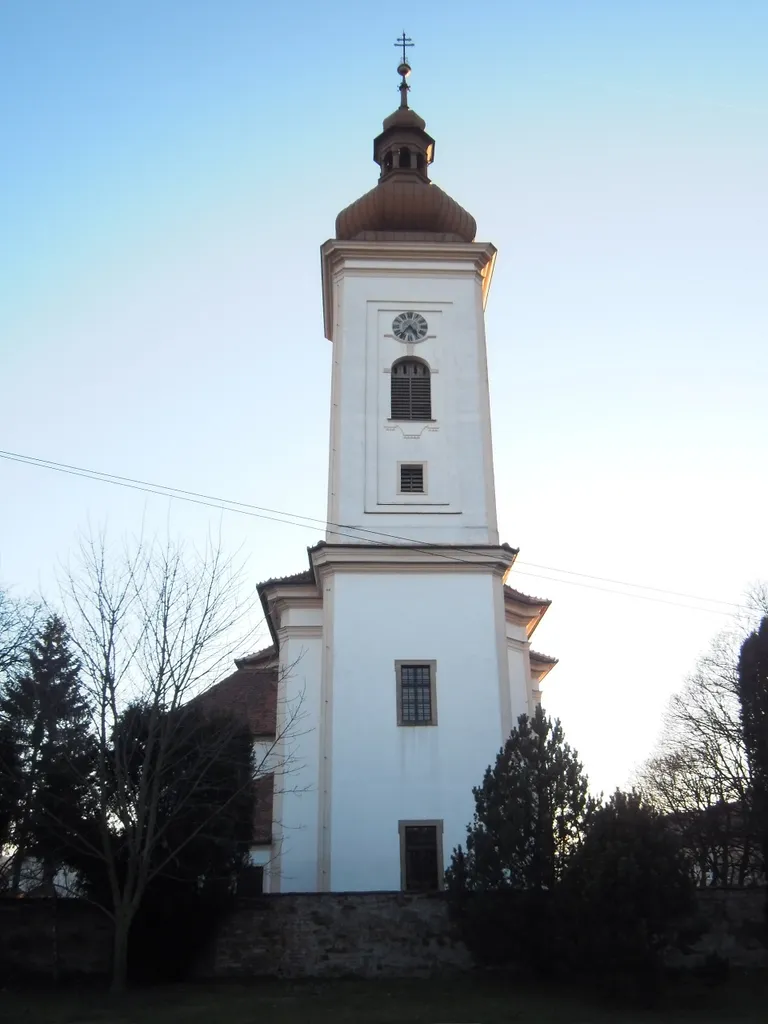Tower of the Church of saint Vavrinec in Hluk town