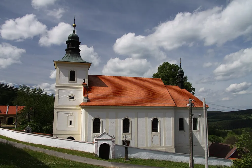 Church of Saints Philip and James in Frantoly village, part of Mičovice, Prachatice District, Czech Republic