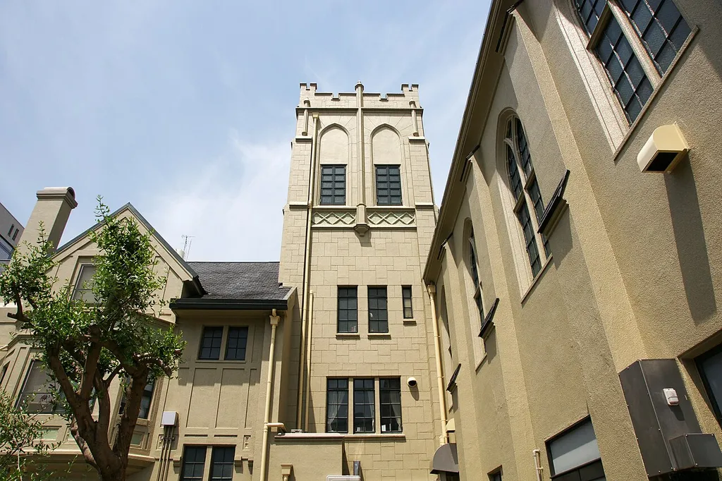 Former Kobe Union Church (Cafe FREUNDLIEB) in Kobe, Hyogo prefecture, Japan