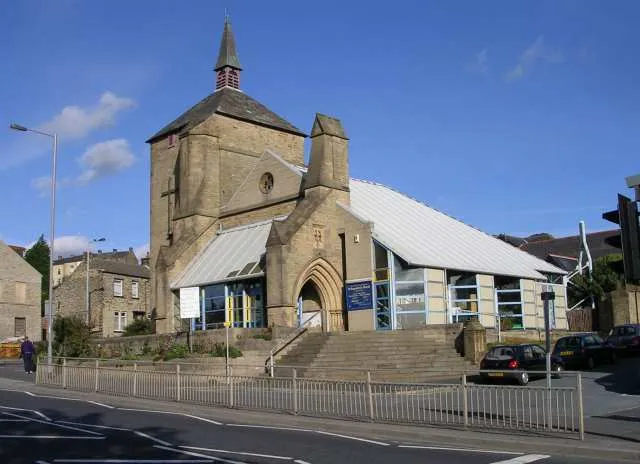 St Augustine's parish church, Otley Road, Bradford, West Yorkshire, seen from the southwest