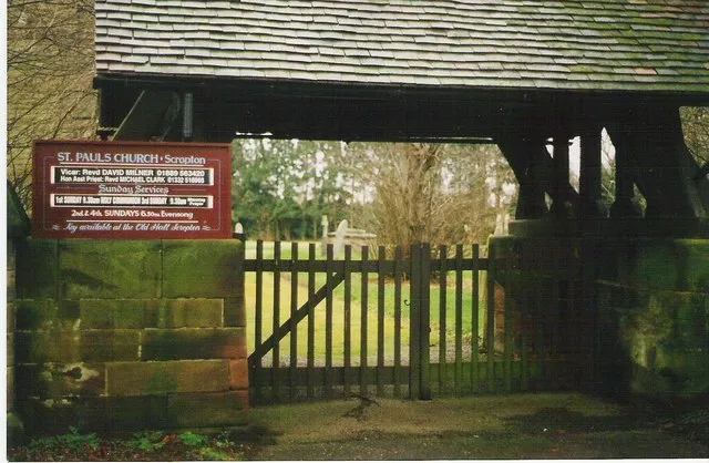 The gate to St Paul's churchyard, Scropton