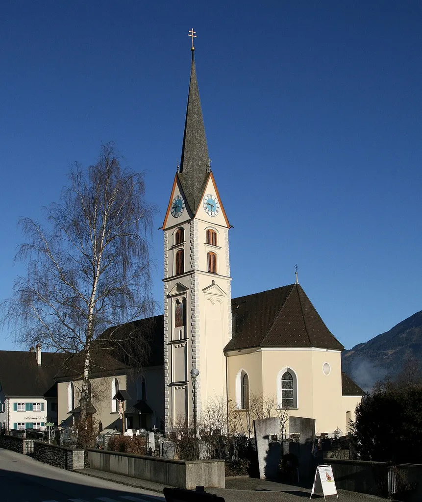 Pfarrkirche Hl. Mauritius in Nenzing; Vorarlberg. Mayer Orgel 1912 mit 17 Register