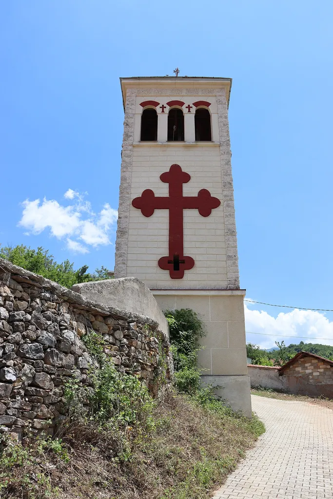 The bell tower of Dormition of the Theotokos Church in Debar