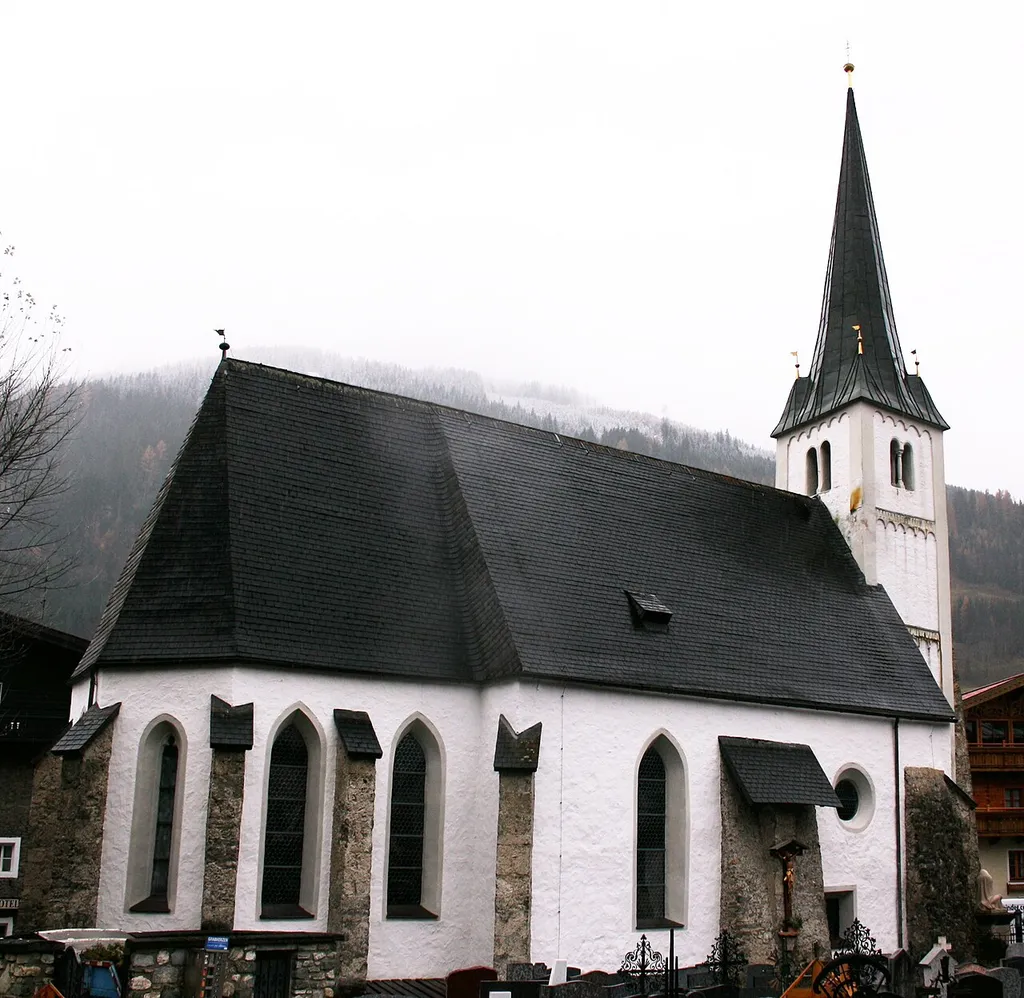 Kirche in Dorfgastein - Österreich. Pfarrkirche heiliger Rupert und Vergil.