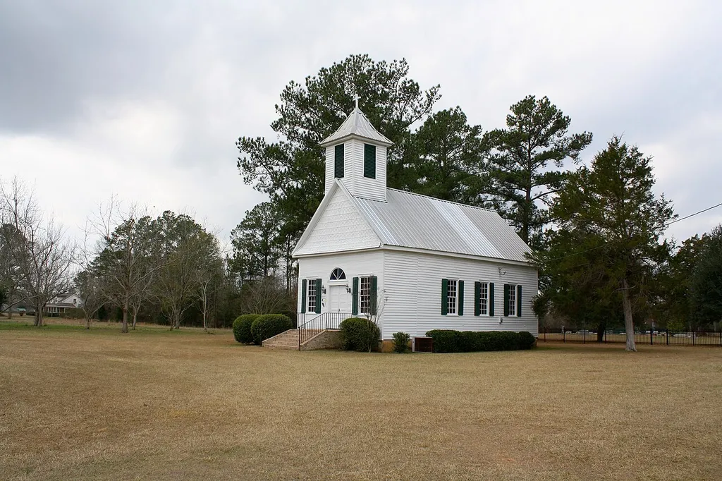 The Gainestown Methodist Church in Gainestown, Clarke County, Alabama. Built in 1911, it is on the National Register of Historic Places.