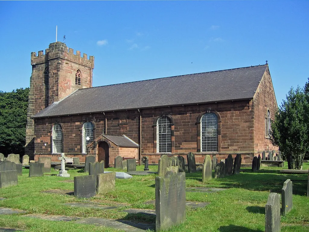 Photograph of St Mary's Church, Hale, Halton, Cheshire from the southeast