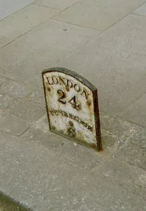 Milestone, Tonbridge Road, opp. No. 15, S of Church by Almshouses