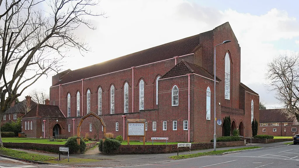 St. Andrew's United Reform Church .mw-parser-output .messagebox{margin:4px 0;width:auto;border-collapse:collapse;border:2px solid var(--border-color-progressive,#6485d1);background-color:var(--background-color-neutral-subtle,#fbfcff);color:var(--color-base,#202122);box-sizing:border-box;border-inline-start-width:8px}.mw-parser-output .messagebox.mbox-small{font-size:88%;line-height:1.25em}.mw-parser-output .mbox-warning,.mw-parser-output .mbox-speedy{border:2px solid var(--border-color-error,#b22222);background:var(--background-color-error-subtle,#ffdbdb);border-inline-start-width:8px}.mw-parser-output .mbox-serious,.mw-parser-output .mbox-delete,.mw-parser-output .mbox-stop{border:2px solid var(--border-color-error,#b22222);border-inline-start-width:8px}.mw-parser-output .mbox-issue,.mw-parser-output .mbox-content{border:2px solid #f28500;background:var(--background-color-warning-subtle,#ffe);border-inline-start-width:8px}.mw-parser-output .mbox-query,.mw-parser-output .mbox-style{border:2px solid #f4c430;background:var(--background-color-warning-subtle,#ffe);border-inline-start-width:8px}.mw-parser-output .mbox-shit{border:2px solid #960;border-inline-start-width:8px}.mw-parser-output .mbox-license{border:2px solid #88a;border-inline-start-width:initial}.mw-parser-output .mbox-legal{border:2px solid var(--border-color-notice,#666);background:var(--background-color-base,#fff);border-inline-start-width:8px}.mw-parser-output .mbox-honor{border:2px solid #ca3;background:var(--background-color-warning-subtle,#fcf4db);border-inline-start-width:8px}.mw-parser-output .mbox-growth{border:2px solid #8d4;background:var(--background-color-success-subtle,#d5fdf4);border-inline-start-width:8px}.mw-parser-output .mbox-move{border:2px solid #93c;border-inline-start-width:8px}.mw-parser-output .mbox-protection,.mw-parser-output .mbox-message{border:2px solid var(--border-color-base,#aaa);border-inline-start-width:8px}.mw-parser-output .messagebox .mbox-text{border:none;padding:0.2
