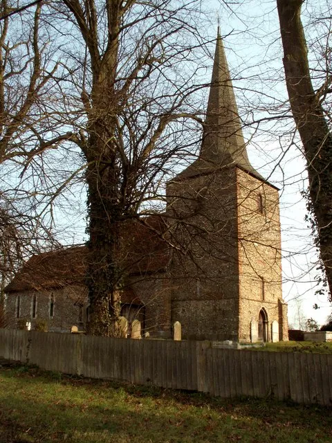 St. Mary's church, Fairstead, Essex. A mainly Norman church, built with the use of old Roman bricks throughout. Inside, above the chancel arch, there are fine 13th century wall paintings.