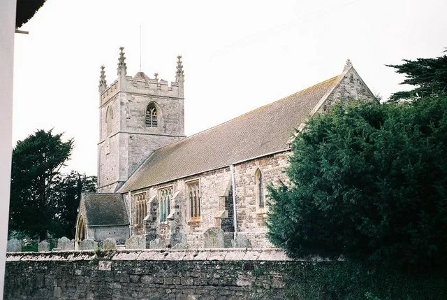 Sturminster Marshall: parish church of St. Mary The church tower collapsed around the turn of the 19th century and this is a replacement of 1805. The rest was much restored in 1859.