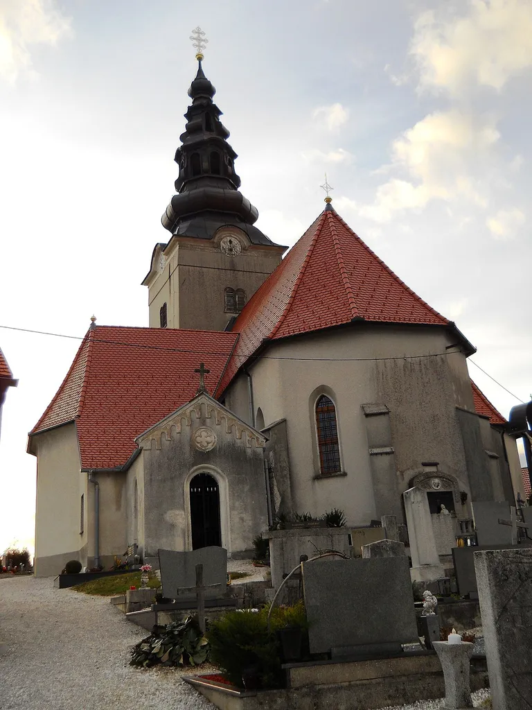 The church of Holy Trinity on Prnek, Rogaška Slatina. There is also a cementery around it.