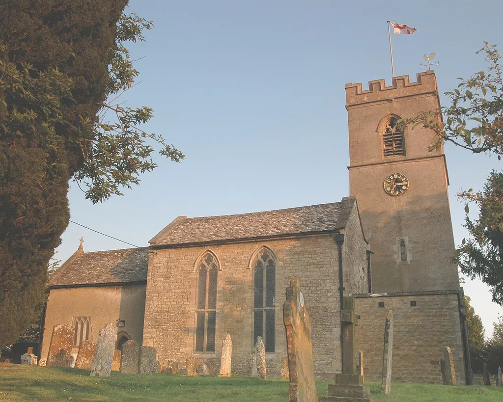Church of England parish church of St James the Great, Stonesfield, Oxfordshire: view from the north side