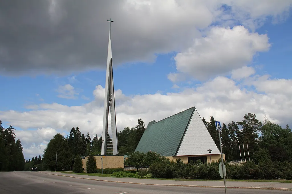 Joutjärvi church, Lahti, Finland. - Designed by architect Unto Ojonen, completed in 1962.