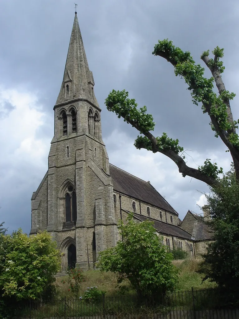 St Luke's parish church, Liverpool Street, Salford, Greater Manchester, seen from the west