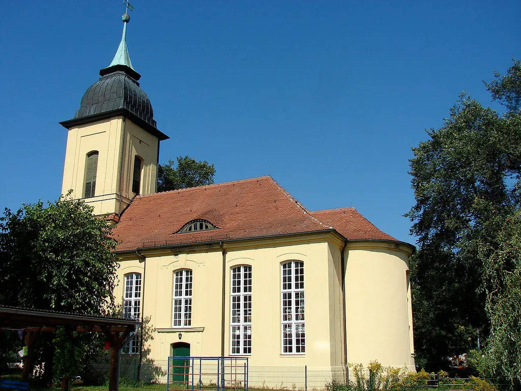 The baroque "Village Church" in Motzen, Brandenburg, Germany.