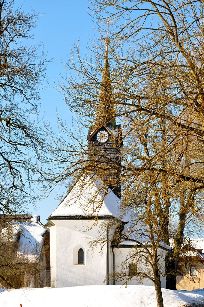 Subsidiary church Saint Laurentius at Emmersdorf, municipality Rosegg, district Villach Land, Carinthia, Austria