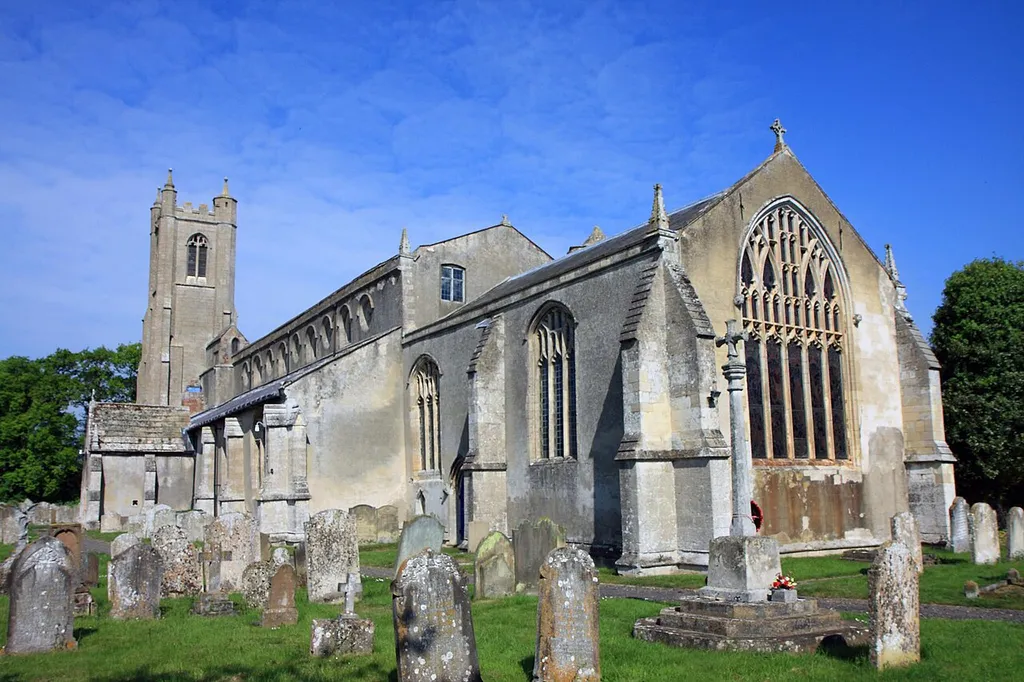 St John's parish church, Terrington St John, Norfolk, seen from east-southeast
