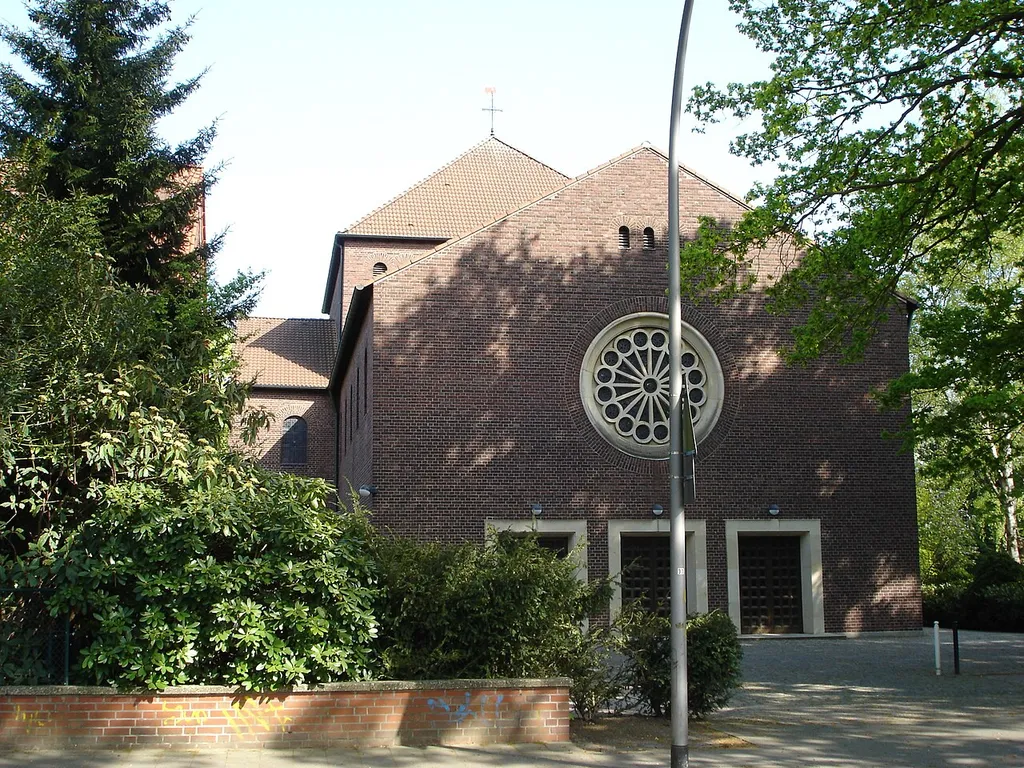 Westansicht von St. Konrad in Münster, Germany