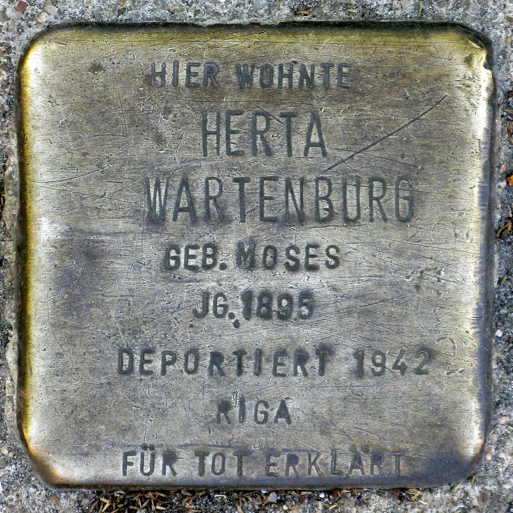 Stolperstein für Herta Wartenburg, Frankfurter Allee 172, Berlin-Lichtenberg