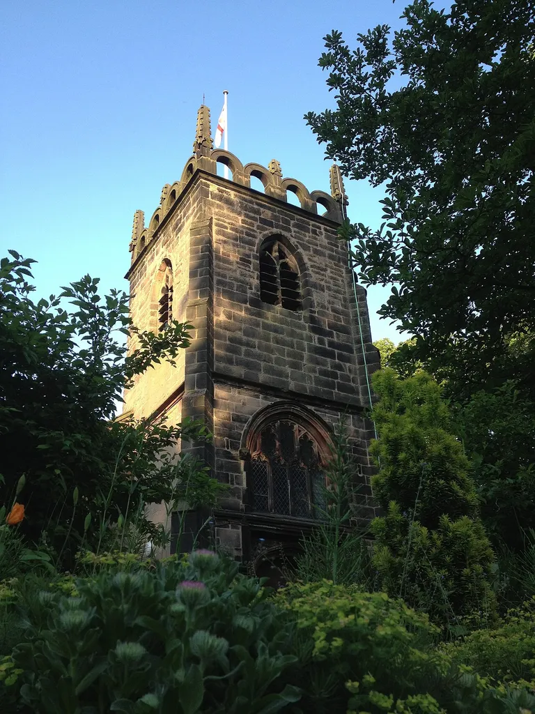 West tower of St James' parish church, Didsbury, Greater Manchester