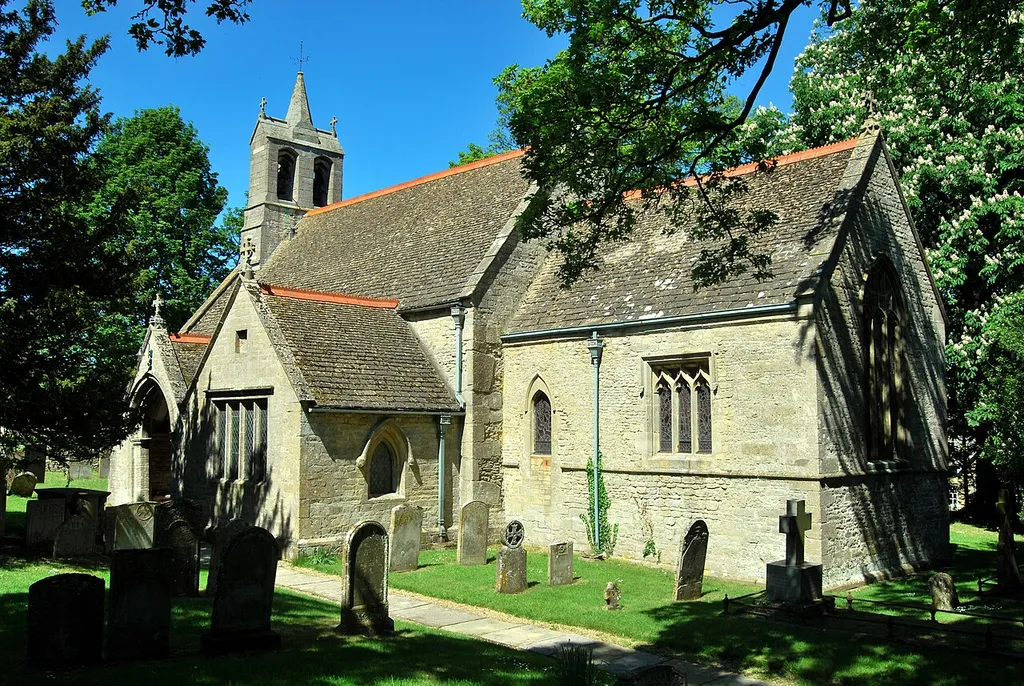 Church of England parish church of St Nicholas, Stretton, Rutland. On the right is the chancel, where the single-light window in the south wall used to be a low-side window.