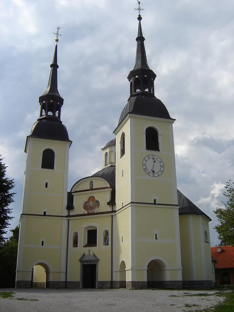 Cerkev sv. Frančiška Ksaverja in Vesela Gora village, Šentrupert municipality, Slovenia.