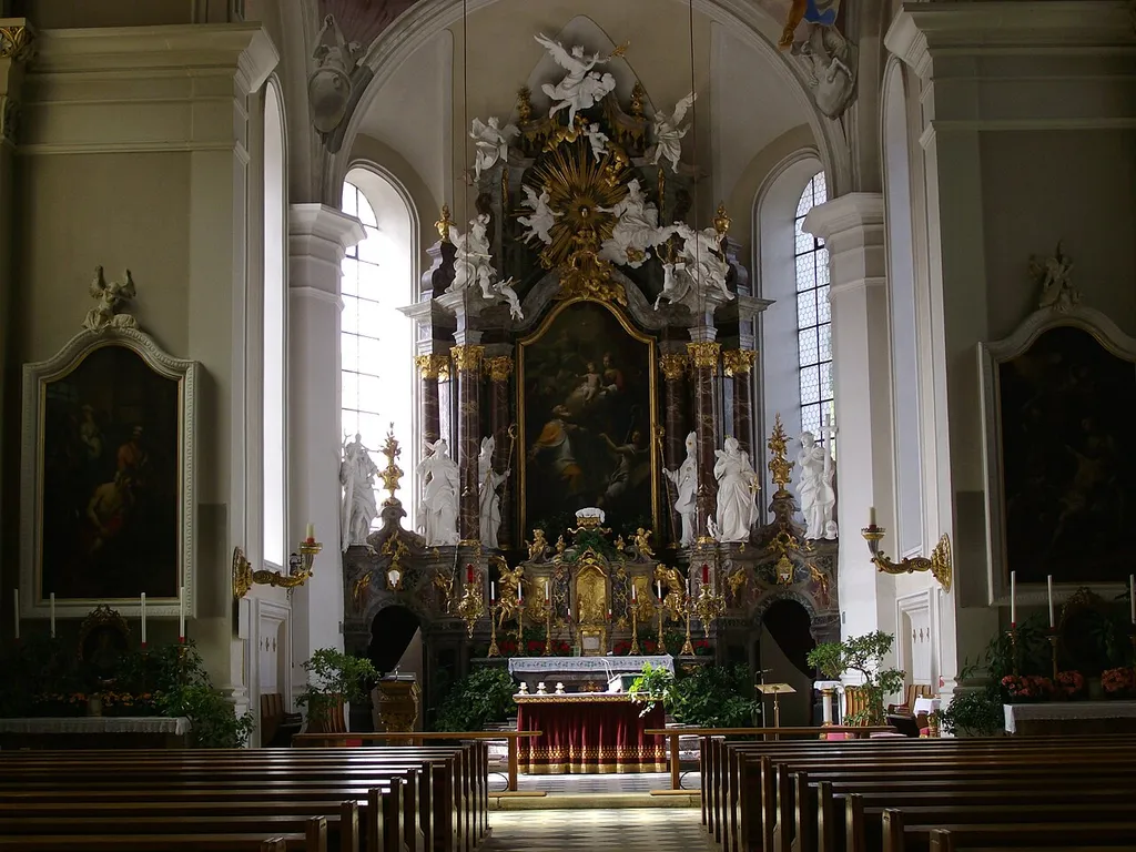 Austria, Tyrol (state), Steinach am Brenner, Pfarrkirche St. Erasmus. Central nave.