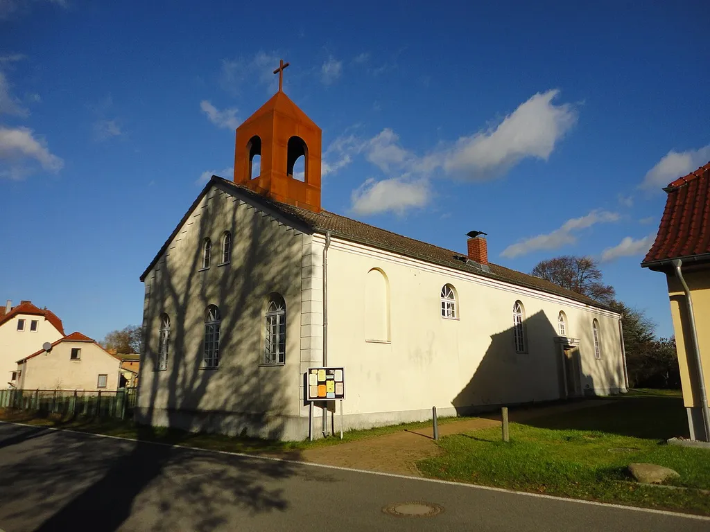 South-western view of Melchow church, Barnim district, Brandenburg state, Germany