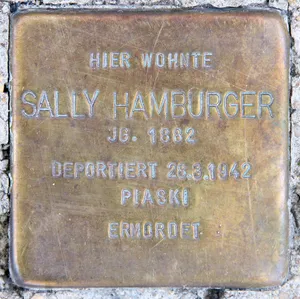 Stolperstein dedicated to Sally Hamburger