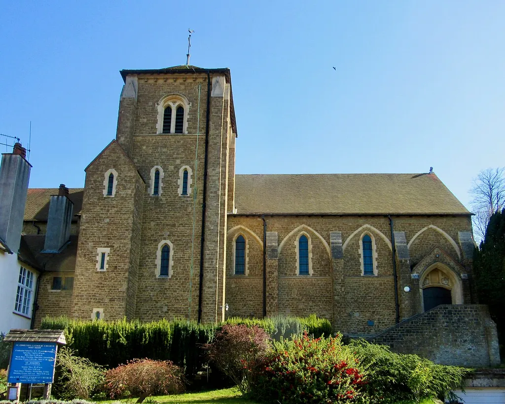 St Edmund King and Martyr's Church, Croft Road, Godalming, Borough of Waverley, Surrey, England. The Roman Catholic parish church of Godalming.