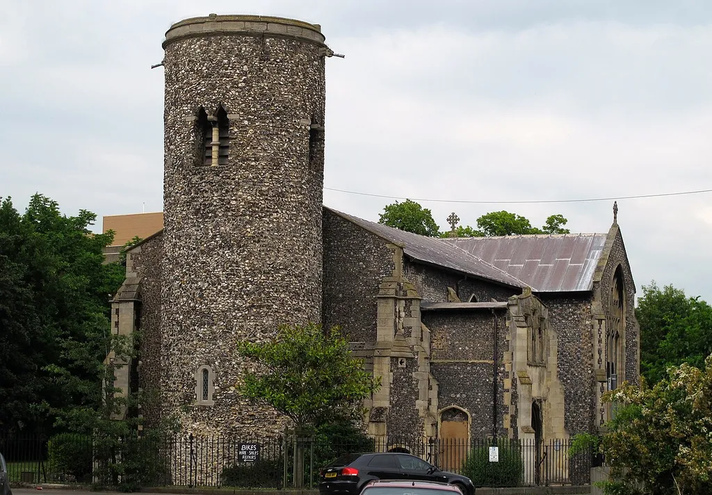 Church of St Mary, Norwich’s only round towered church.
