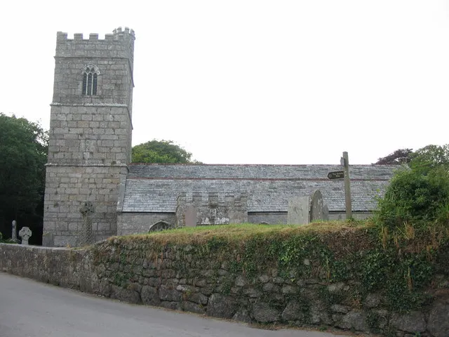Luxulyan church. A view looking north across the Saints Way towards the church at Luxulyan.