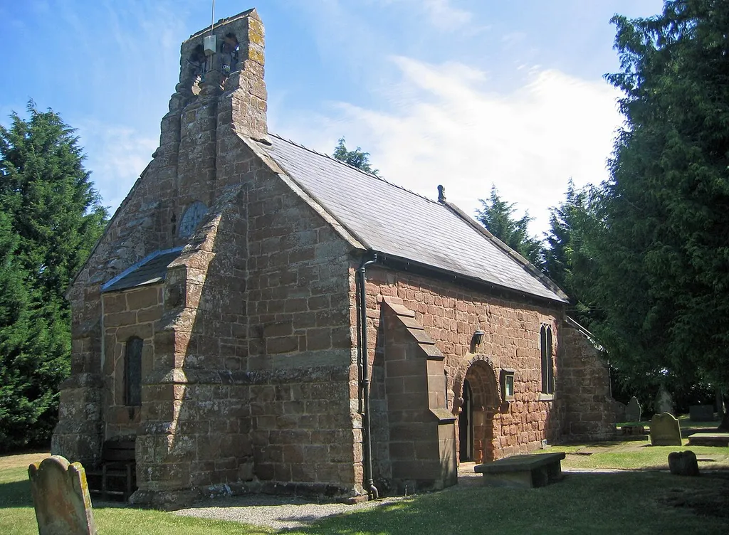 Photograph of St Edith's Church, Shocklach from the southwest