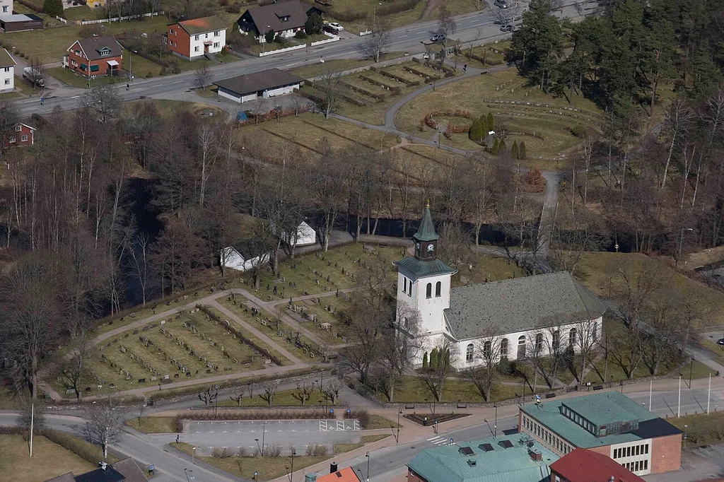 The Anderstorp church from the air