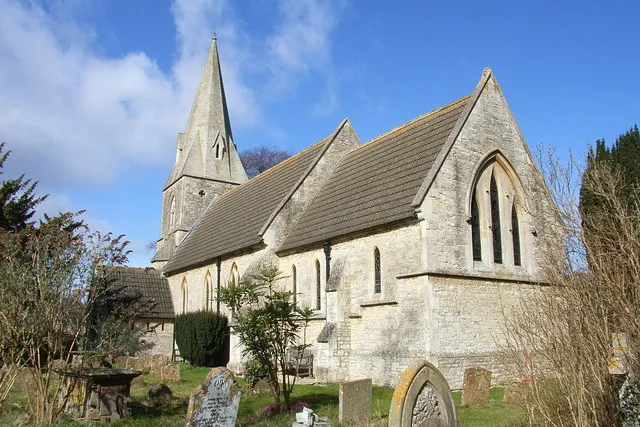 Church of England parish church of St John the Evangelist, Whitfield, Northamptonshire, seen from the southeast