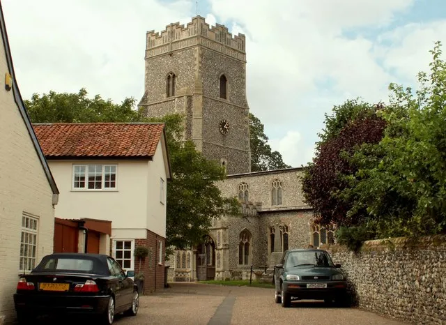 Church of St Mary in Ixworth, Suffolk, England. A Grade I listed medieval church.