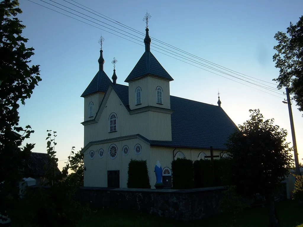 Judrėnai Catholic church, Klaipėda District. Lithuania