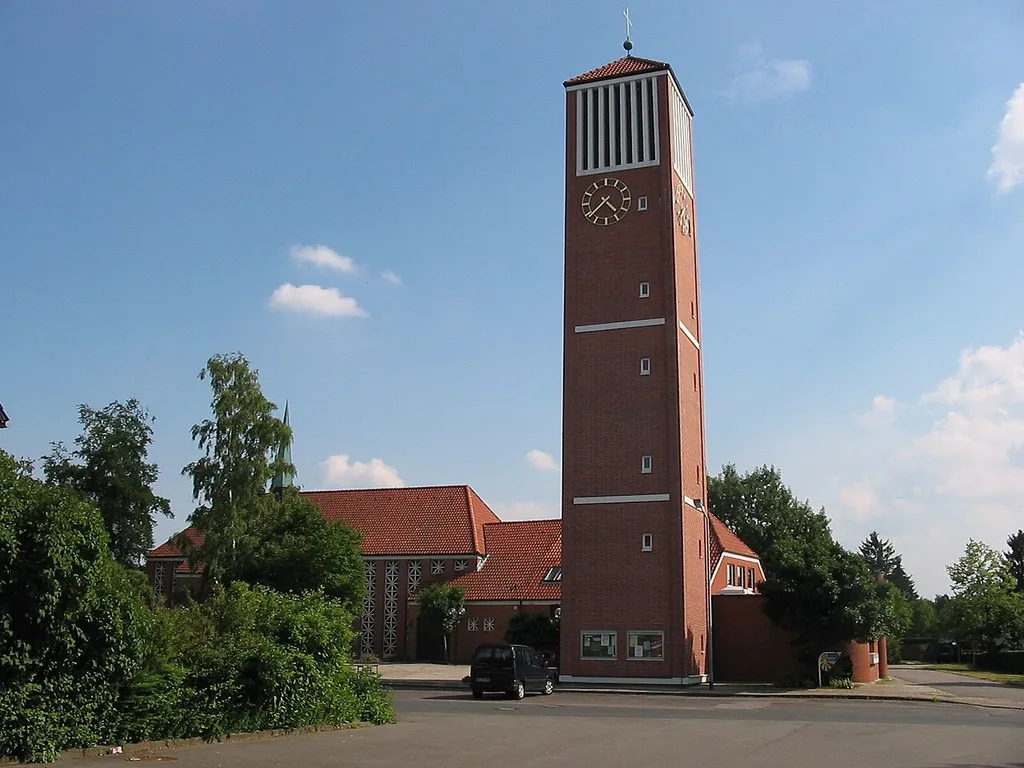 The church "Christuskirche Westercelle" was built 1962 and you can find it in a part of the city Celle/Germany named Westercelle.