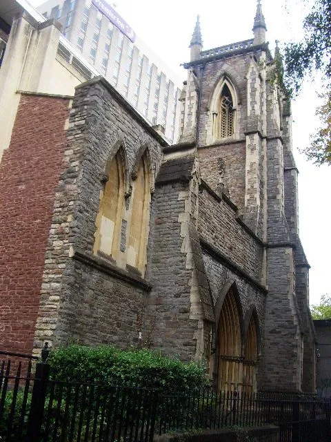 This 2011 photo shows the remains of St James' Presbyterian Church in Bristol that was bombed in the 2nd World War. Photo taken in 2011 by the contributor who was christened in the church the very day that it was bombed in 1940 -- a photo (taken apparently by the Bristol Evening Post newspaper) of the gutted interior is lodged in the record office of the city of Bristol.Duncanogi (talk) 14:40, 30 September 2011 (UTC)