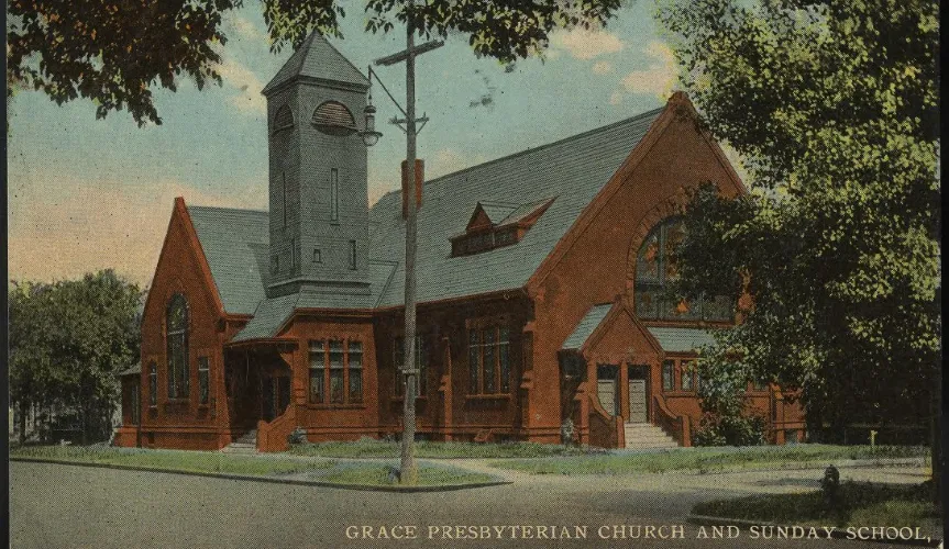 "Grace Presbyterian Church and Sunday school", on the Near North Side, Peoria, IL