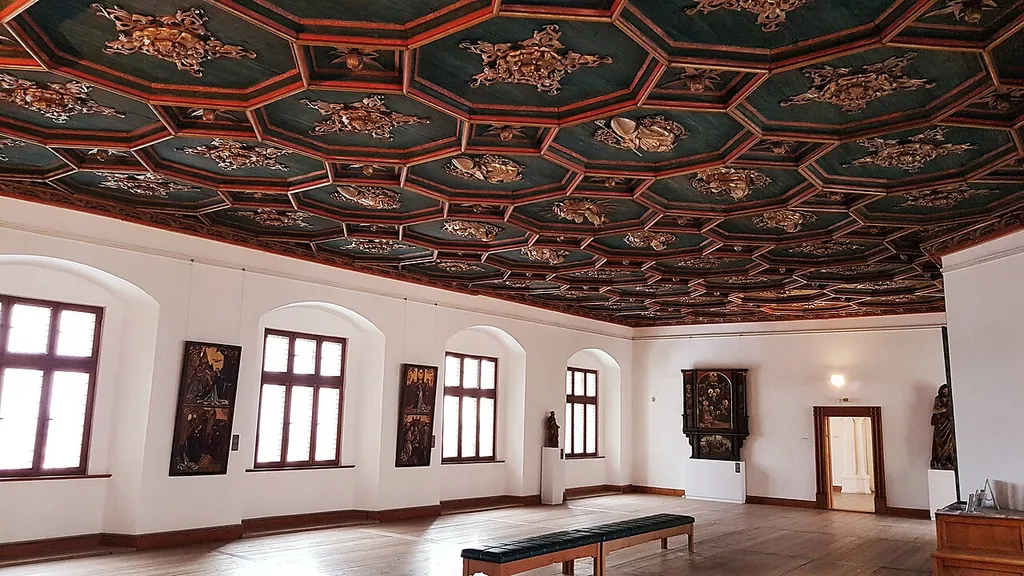 Hohes Schloss (Füssen), Rittersaal, Hauptausstellungsraum der Staatsgalerie