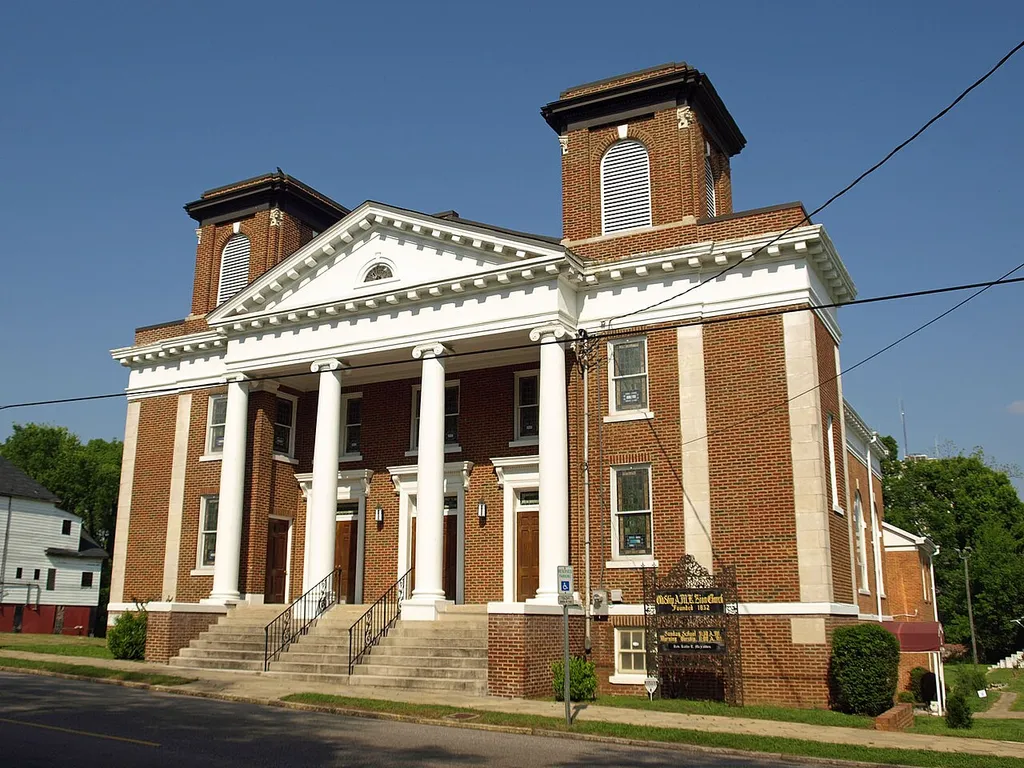 Front (west) side of the Old Ship A.M.E. Zion Church in Montgomery, Alabama