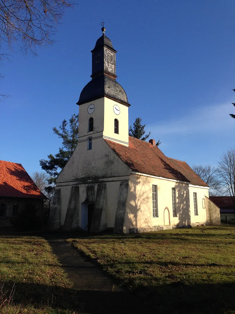 Dorfkirche Nitzahn, Ansicht von Südwesten, Februar 2014