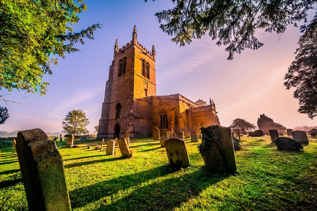 All Saints' parish church, Riseley, Bedfordshire, seen from the southwest