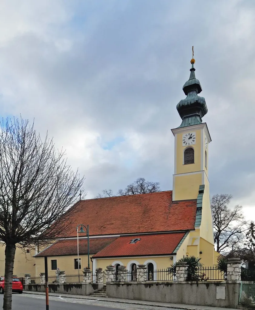 Catholic parish church in Hof am Leithaberge, Lower Austria, Austria