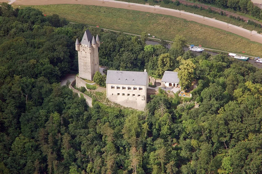 Aerial photograph of Nassau, Rhineland-Palatinate, Germany